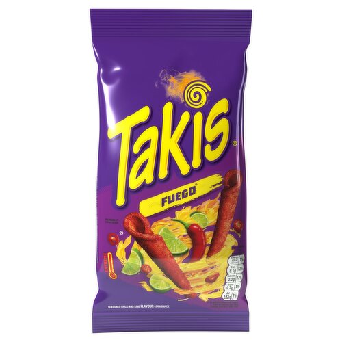 Takis Fuego Chilli & Lime Corn Snack (100 g)