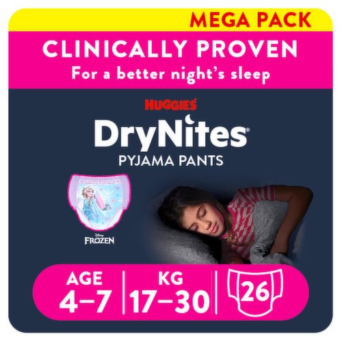 Huggies DryNites Pyjama Pants Girl 4-7 Years (26 Piece)