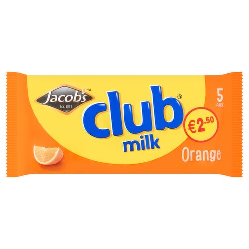 Jacob's Club Milk Orange 5 Pack (22 g)