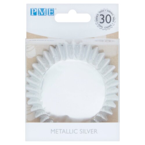 Pme Metallic Silver Cupcake Cases 30 PacK (1 Piece)