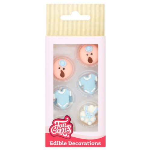 FunCakes Baby Blue Sugar Decorations 8 Piece (1 Piece)