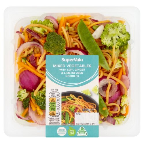 SuperValu Mixed Vegetables with Soy Ginger & Lime Infused Noodles (300 g)