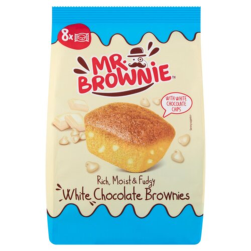 Mr Brownie White Chocolate Brownies 8 Pack (25 g)