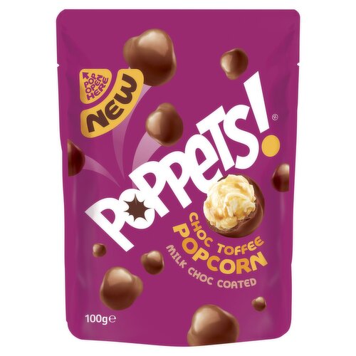 Poppets Choc Toffee Popcorn Bag (100 g)