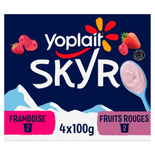 Yoplait Skyr Raspberry & Red Fruits 4 Pack (100 g)