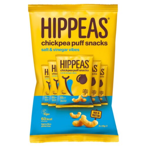 Hippeas Salt & Vinegar Puff Snacks 5 Pack (15 g)