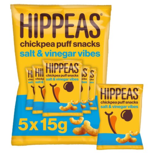 Hippeas Salt & Vinegar Puff Snacks 5 Pack (15 g)