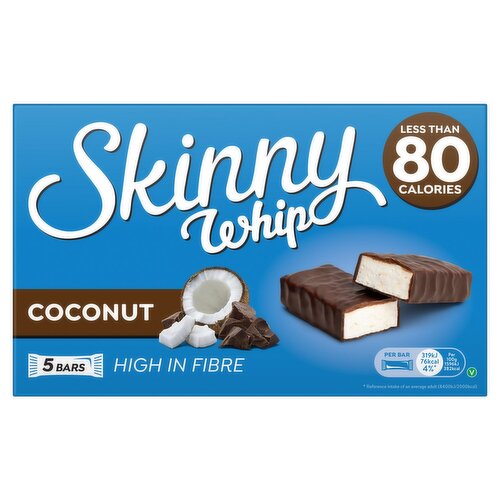 Skinny Whip Coconut and Dark Chocolate Bar 5 Pack (20 g)