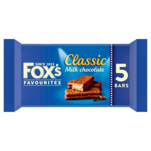 Fox's Favourites Classic Milk Chocolate Biscuit Bar 5 Pack (25 g)