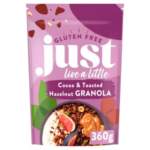 Just Live A Little Gluten Free Cocoa & Toasted Hazelnut Granola (360 g)