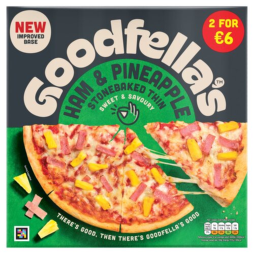 Goodfella's Stone Baked Thin Ham & Pineapple Pizza 2 for €6 (365 g)