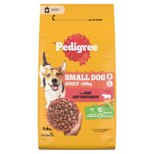 Pedigree Beef & Vegetables Small Dog Adult Dry Dog Food (1.4 kg)