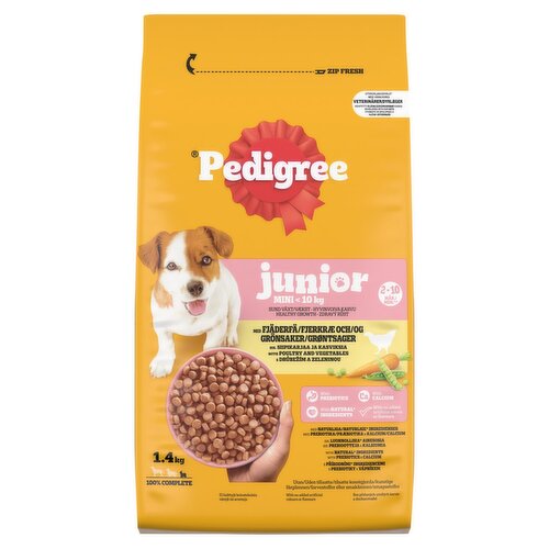 Pedigree Junior Mini Poultry & Veg Dry Dog Food (1.4 kg)