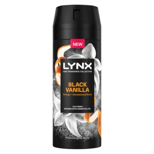 Lynx Black Vanilla 72 hour Deodorant Body Spray (150 ml)