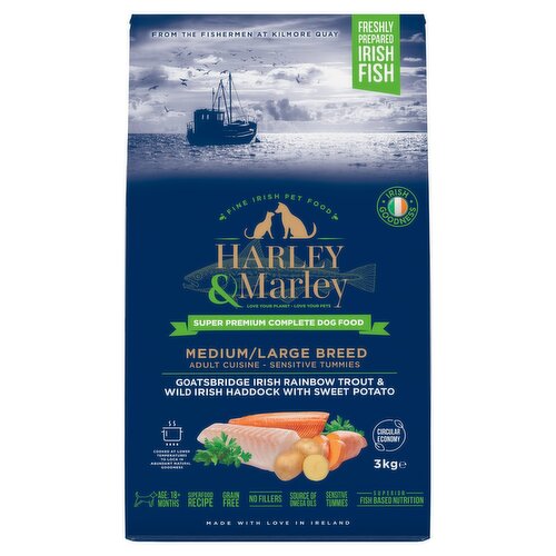 Harley & Marley Superior Fish Based Nutrition Dog Food Adult Medium/Large Breed (3 kg)