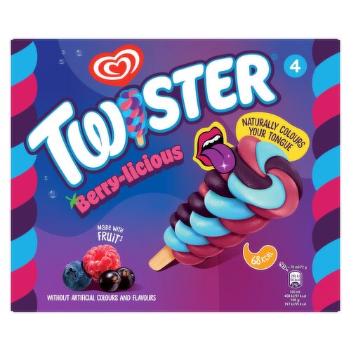 HB Twister Berry Licious Ice Pop 4 Pack (70 ml)