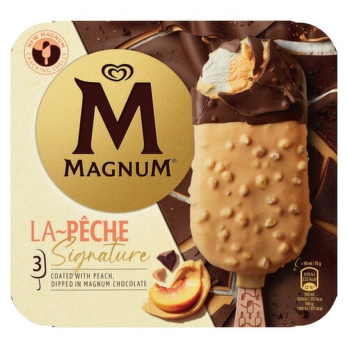 Magnum Signature La Peche Ice Cream Stick 3 Pack (90 ml)