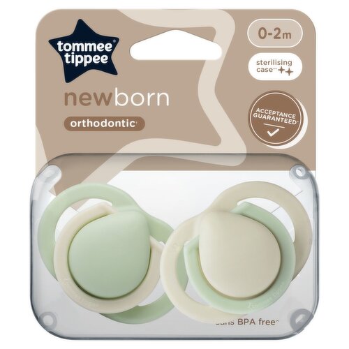Tommee Tippee Newborn Orthodontic Soothers 0-2 Months (2 Piece)