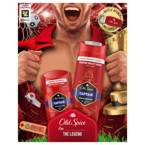 Old Spice Deodorant Stick & Shower Gel & Bottle Opener Footballer Captain Gift (1 Piece)