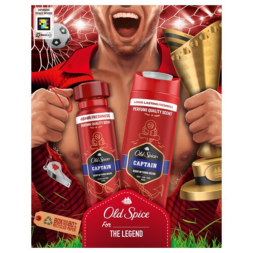 Old Spice Deodorant Spray & Shower Gel Footballer Captain Gift Pack (1 Piece)