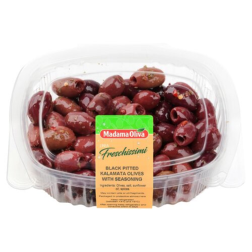 Madama Oliva Black Pitted Kalamata Olives with Seasoning (200 g)