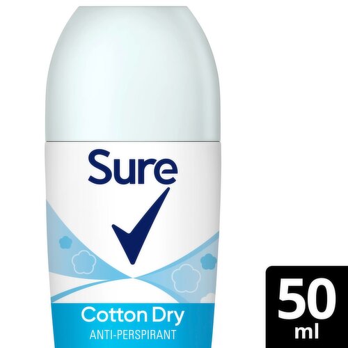 Sure Cotton Dry 48 hour Antiperspirant Deodorant Roll on (50 ml)