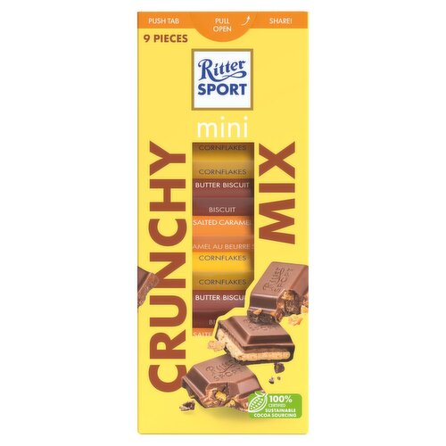 Ritter Sport Mini Crunchy Chocolate Mixed Bars 9 Piece (16.67 g)