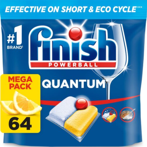 Finish Quantum All In One Lemon Dishwasher Tablets (64 Piece)