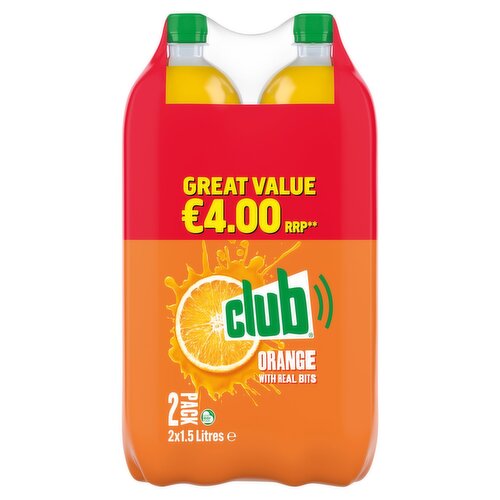 Club Orange Bottle Twin Pack (1.5 L)