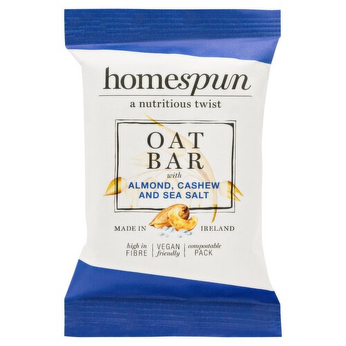 Homespun Almond Cashew & Sea Salt Oat Bar (50 g)