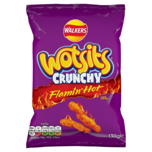 Walkers Wotsits Crunchy Extra Flamin Hot (130 g)