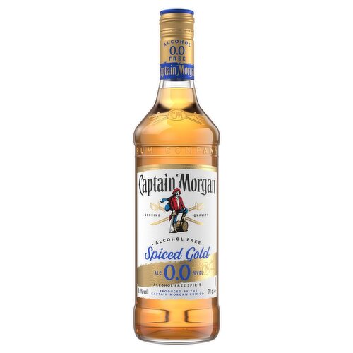 Captain Morgan Alcohol Free  0.0% Spiced Gold Rum Bottle (70 cl)