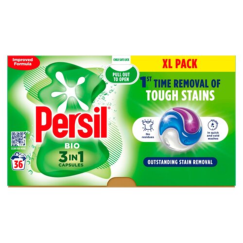 Persil Bio 3 in 1 Capsules Washing Detergent 36 Wash  (36 Piece)