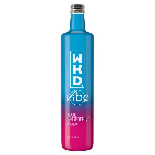 WKD Vibe Blue Raspberry Liqueur Bottle (50 cl)