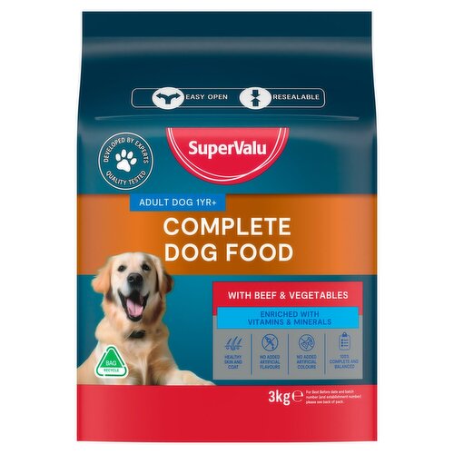 SuperValu Beef & Vegetables Complete Dog Food (3 kg)