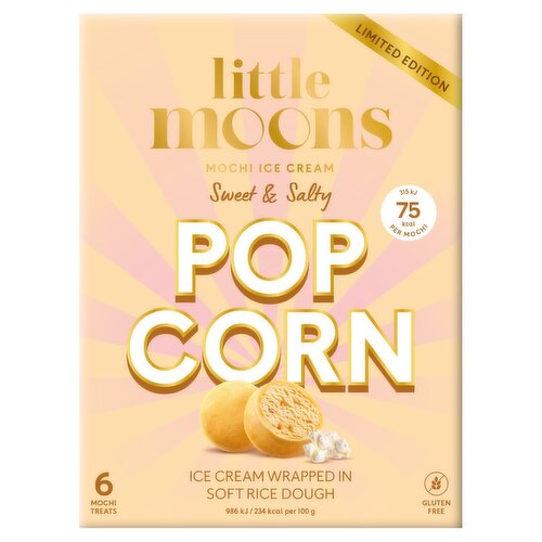 Little Moons Sweet & Salty Popcorn Mochi Ice Cream 6 Piece (192 g)