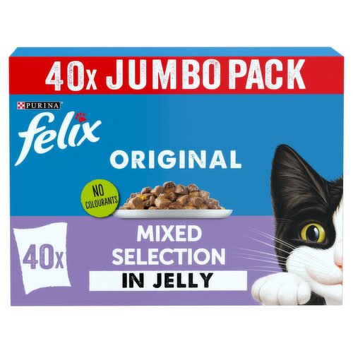 Felix Mixed Selection In Jelly Cat Food Pouch 40 Pack (85 g)