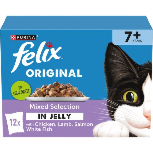 Felix Mixed Selection in Jelly Senior Cat Food Pouch 12 Pack (85 g)