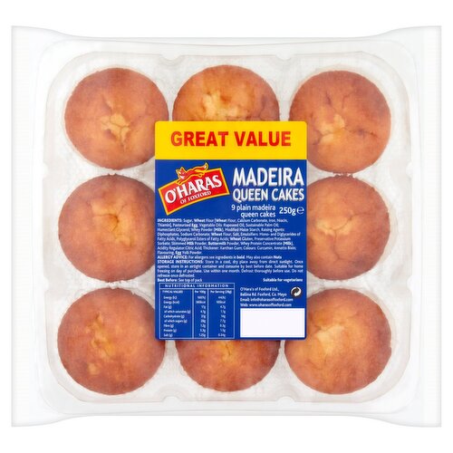 O'Haras Maderia Queen Cakes 9 Piece (250 g)