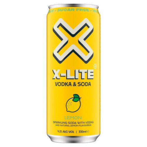 X-Lite Lemon Vodka & Soda Can (330 ml)