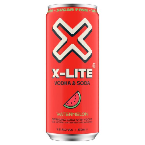 X-Lite Watermelon Vodka & Soda Can (330 ml)