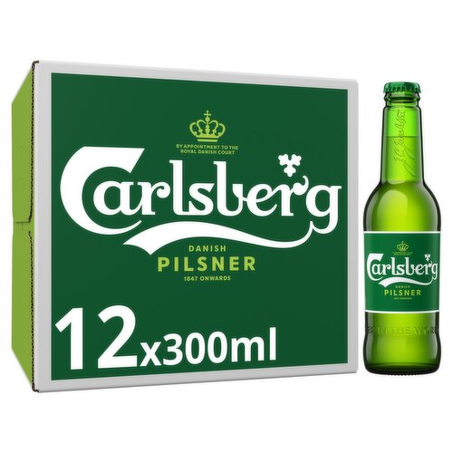 Carlsberg Lager Bottle 12 Pack (300 ml)