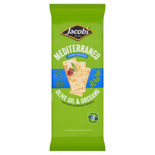 Jacob's Mediterraneo Olive Oil & Oregano Italian Crackers (250 g)