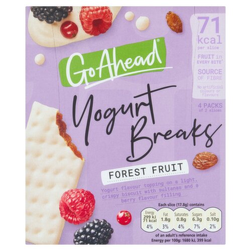 Go Ahead Forest Fruit Yogurt Breaks Snack Bars 4 Pack (35.5 g)