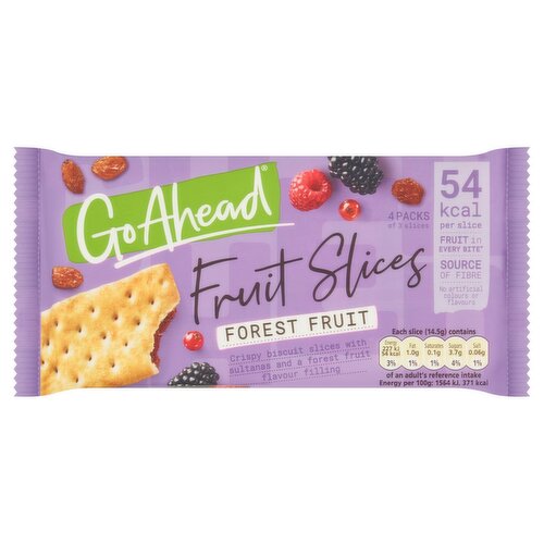 Go Ahead Forest Fruit Crispy Fruit Slices Snack Bars 4 Pack (43.5 g)