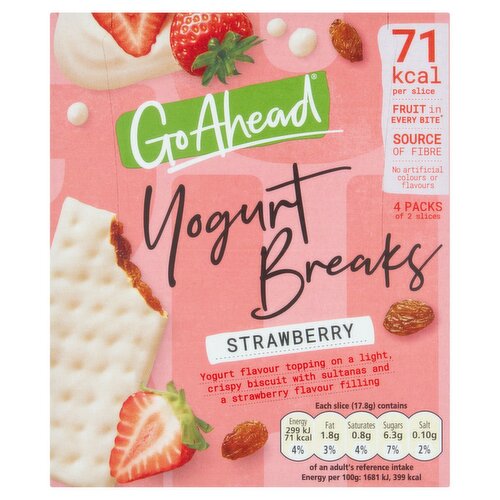 Go Ahead Strawberry Yogurt Breaks Snack Bars 4 Pack (35.5 g)