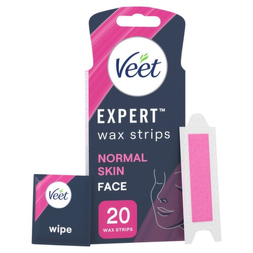 Veet Expert Normal Skin Face Wax Strips (20 Piece)