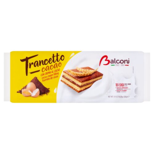 Balconi Trancetto Cacao Cake Bars 10 Pack (28 g)