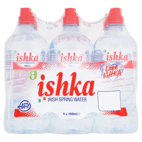 Ishka Irish Spring Still Water Bottle 6 Pack (750 ml)