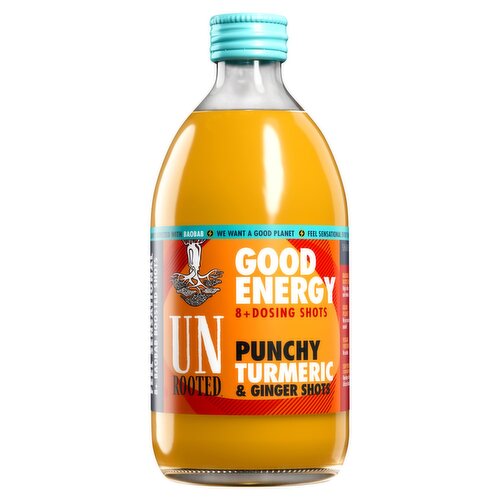 Unrooted Punchy Turmeric & Ginger Shots 8 Dose Bottle (500 ml)